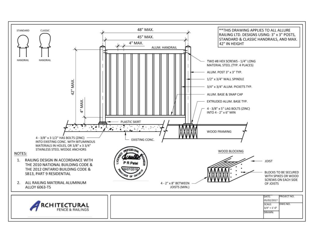 buy picket railings canada