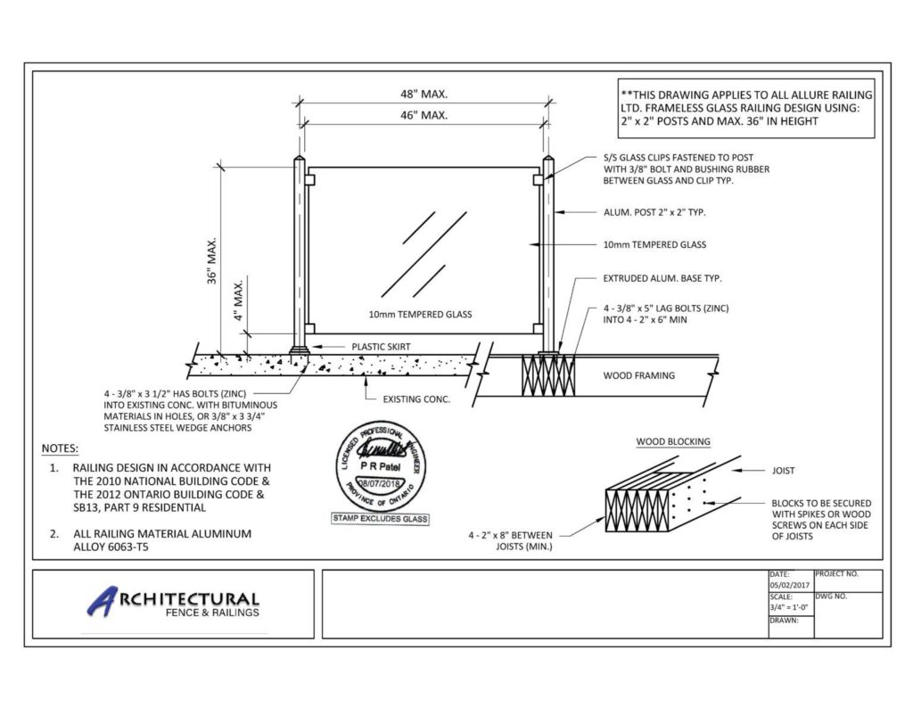 buy frameless glass railings toronto